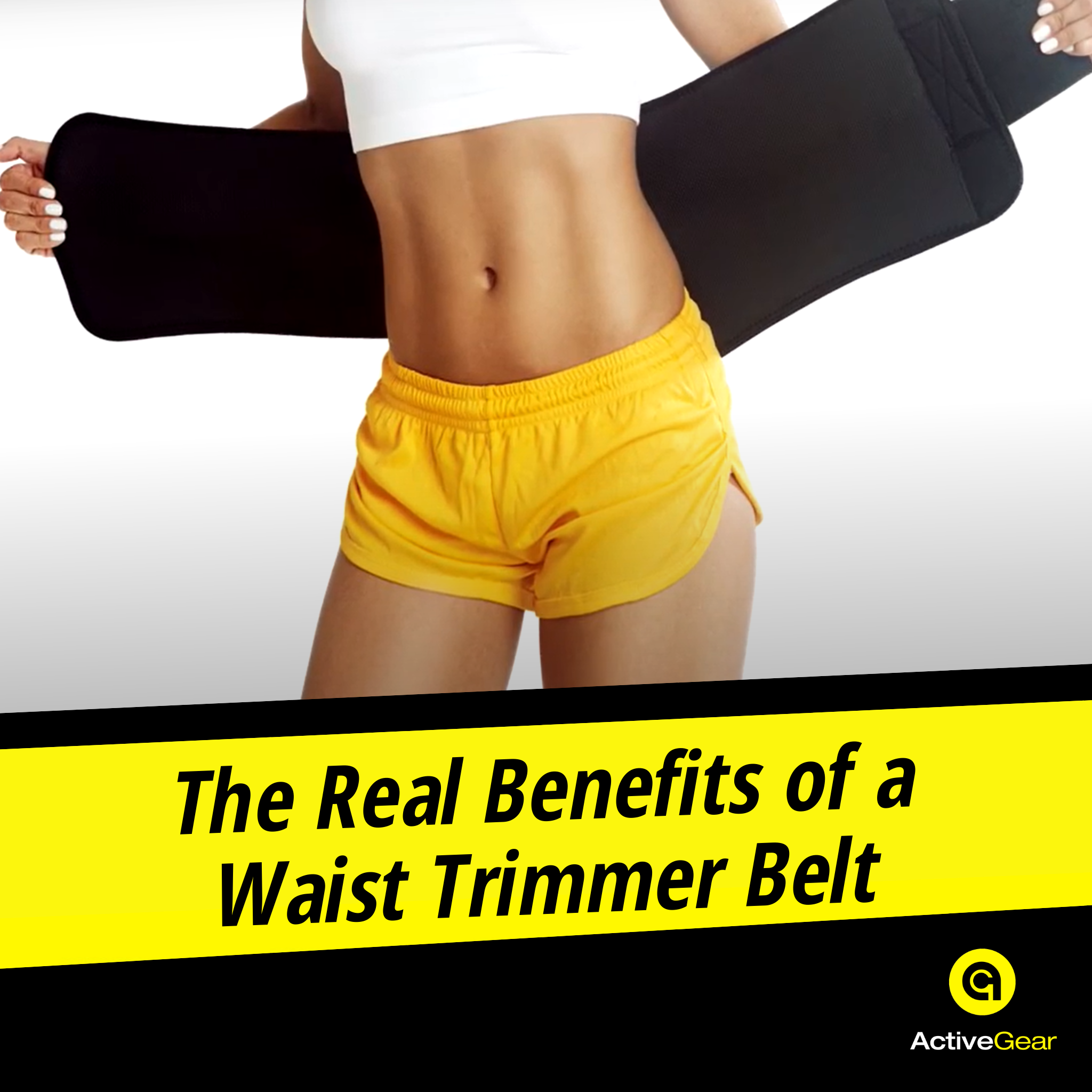 Waist Trimmer for Men & Women, Trainer Belt Easy to X-Large, Black