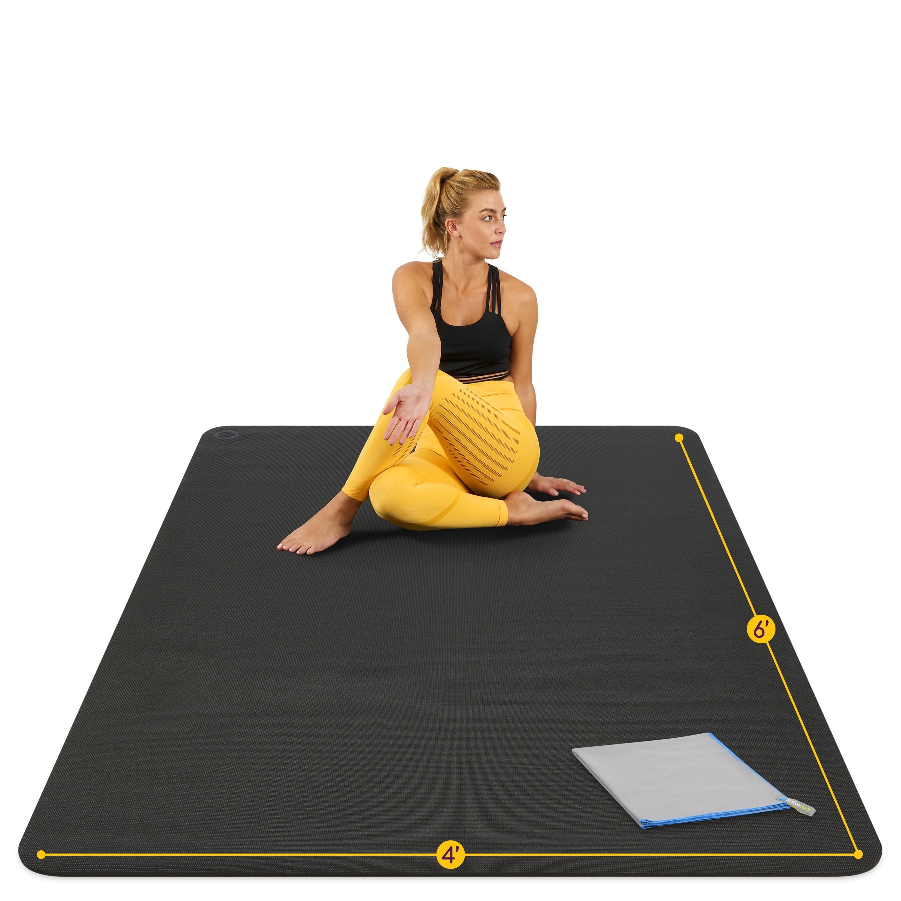 Yoga Mat Cool Grey & Water Splashes Yoga Mat Yoga Mat for 