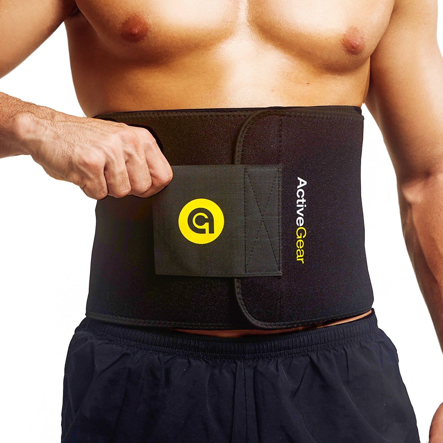 Waist Trimmer Belt for Men - Neoprene Waste Trainer Hot Sweat Band Workout  Belt