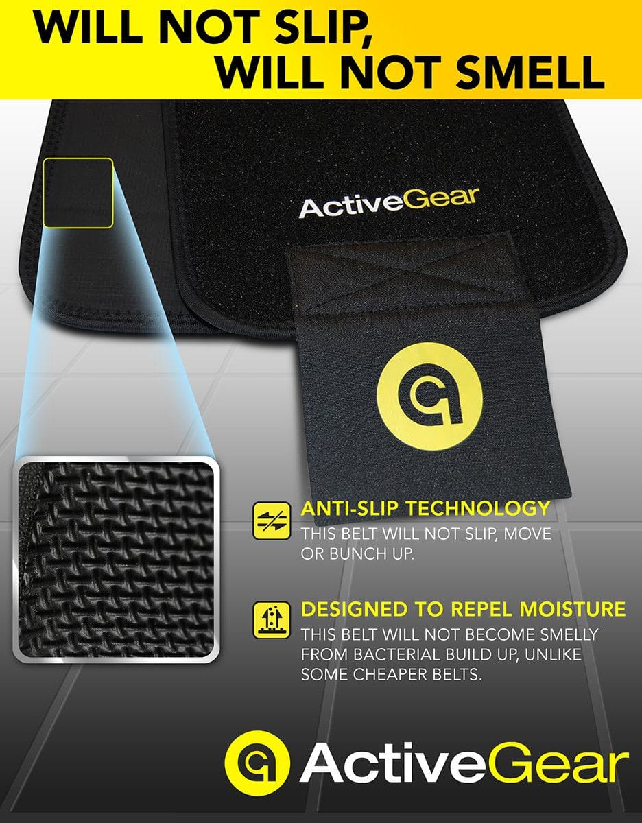 ActiveGear Premium Waist Trimmer Belt Slim Body Sweat Wrap for